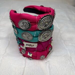 Pink and Teal Embellished Headbands
